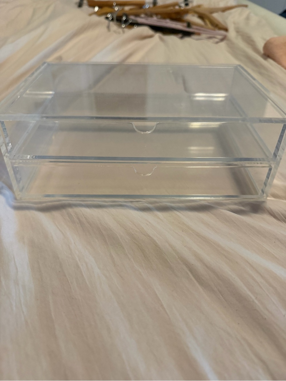 Makeup desk organizer Clear Acrylic 2-Drawer Organizer - Transparent Storage